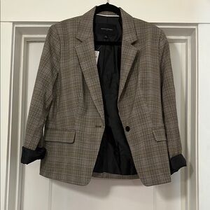 Men's Gray Plaid Blazer